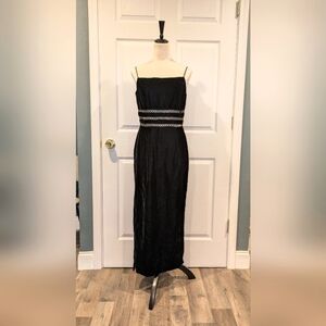 Jessica McClintock Gunne Sax Vintage Black Velvet Dress